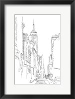 Pencil Cityscape Study III Framed Print