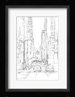 Pencil Cityscape Study IV Framed Print
