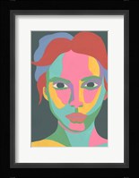 Colorblock Face I Framed Print