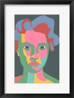 Colorblock Face II Framed Print