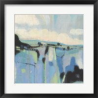 Abstract Shades of Blue I Framed Print