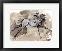 Off to the Races I Framed Print