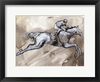 Off to the Races II Framed Print