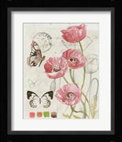 Field Notes Florals I Framed Print