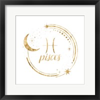 Gilded Astrology XII Framed Print
