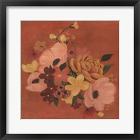 Burnt Orange Bouquet I Framed Print