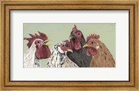 Four Roosters Fine Art Print