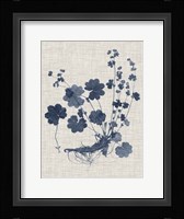 Navy & Linen Leaves I Fine Art Print