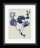 Navy & Linen Leaves IV Fine Art Print