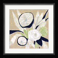 Navy Bouquet Sketch I Framed Print