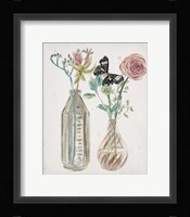Butterflies & Flowers III Framed Print