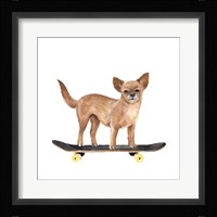 Pups on Wheels I Framed Print