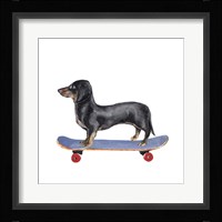 Pups on Wheels II Framed Print