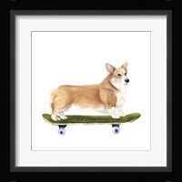 Pups on Wheels III Framed Print