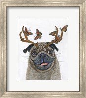 Pug With a Big Rack Fine Art Print