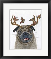 Pug With a Big Rack Fine Art Print