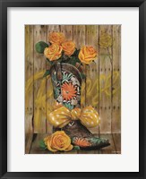 Rosey Cowboy Boots I Fine Art Print