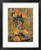 Rosey Cowboy Boots I Framed Print