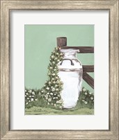 Milk Can With Cascading Flowers Fine Art Print