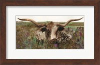 Texas Longhorn in Field Fine Art Print