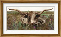 Texas Longhorn in Field Fine Art Print