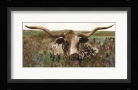 Texas Longhorn in Field Fine Art Print