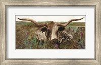 Texas Longhorn in Field Fine Art Print