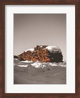 Logs in Snow Fine Art Print