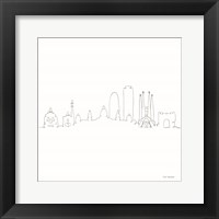 One Line Barcelona Fine Art Print