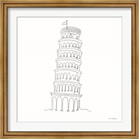 One Line Pisa Tower Italy Fine Art Print