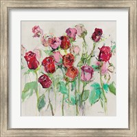 Wild Roses Warm Gray Fine Art Print