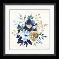 Indigo Splash X Framed Print