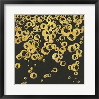 Gold Bubbles II Framed Print