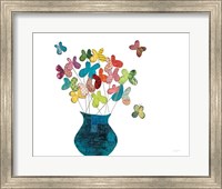 Butterfly Bouquet on White Fine Art Print