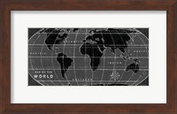 Chalkboard Map of the World Fine Art Print