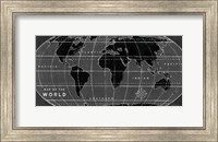 Chalkboard Map of the World Fine Art Print