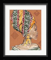 African Flair V Warm Framed Print