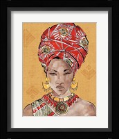 African Flair IV Warm Framed Print