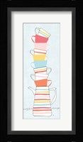 Stack of Cups II Pastel Framed Print