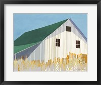 Wheat Fields Green Crop Framed Print