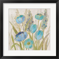 Opalescent Floral II Blue Fine Art Print