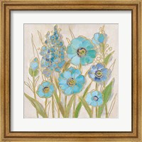 Opalescent Floral I Blue Fine Art Print