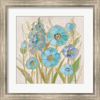 Opalescent Floral I Blue Fine Art Print