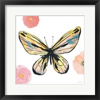 Beautiful Butterfly II Teal No Words Framed Print