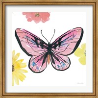 Beautiful Butterfly I Pink Fine Art Print