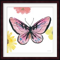 Beautiful Butterfly I Pink Fine Art Print