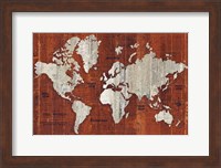 Old World Map Rust Fine Art Print