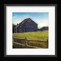 Weathered Barns Navy Fine Art Print