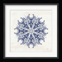 Bohemian Vibes VII Mandala Blue Framed Print