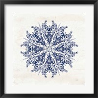 Bohemian Vibes VII Mandala Blue Framed Print
